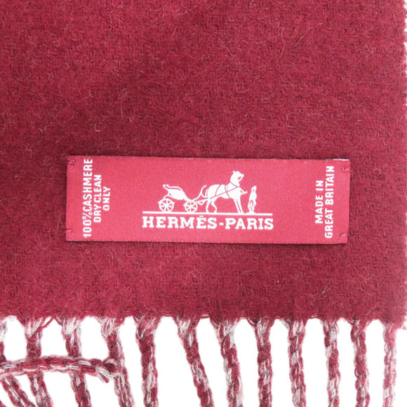 HERMES Authentic Red Scarf - Picture 8 of 8